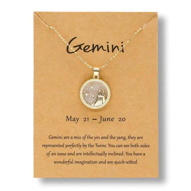 Gold Zodiac Sign Necklace-C.K Jewelry