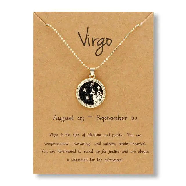 Gold Zodiac Sign Necklace-C.K Jewelry