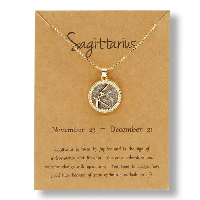 Gold Zodiac Sign Necklace-C.K Jewelry