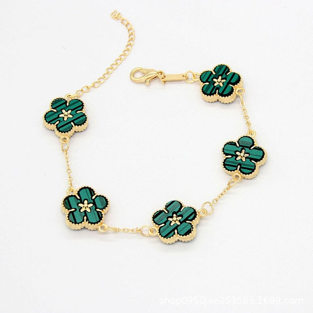 18k Gold Plating Flower Bracelets-C.K Jewelry