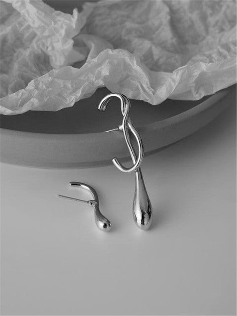 Long Asymmetrical Water Drop Earrings-C.K Jewelry