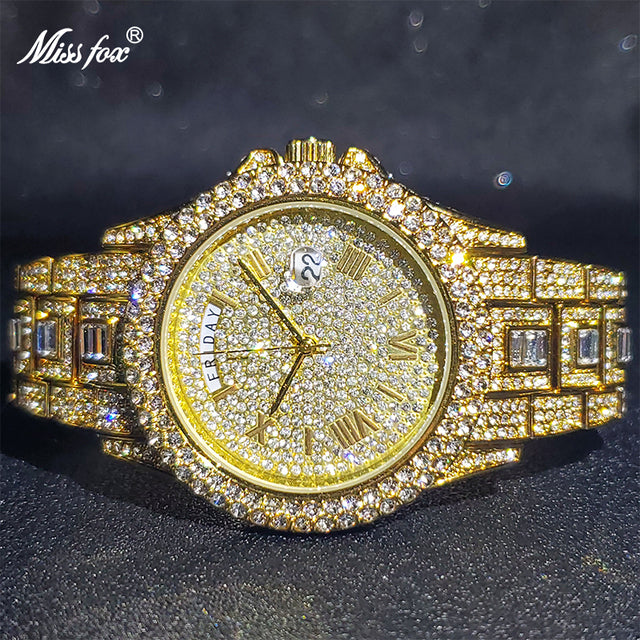 Masculino Diamond Quartz Watches-C.K Jewelry