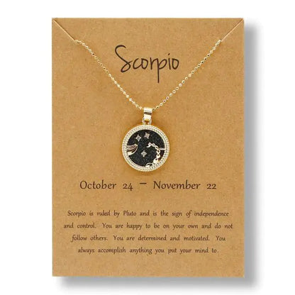 Gold Zodiac Sign Necklace-C.K Jewelry