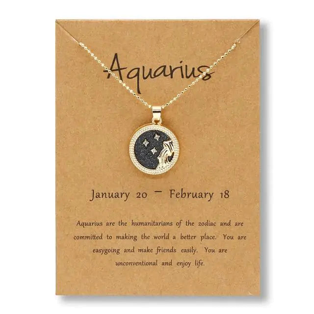 Gold Zodiac Sign Necklace-C.K Jewelry