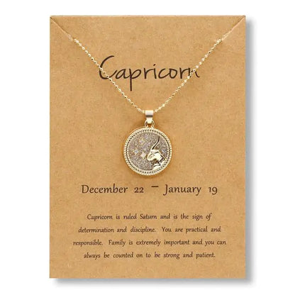 Gold Zodiac Sign Necklace-C.K Jewelry