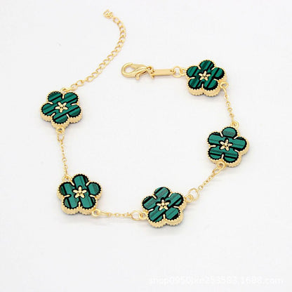 18k Gold Plating Flower Bracelets-C.K Jewelry