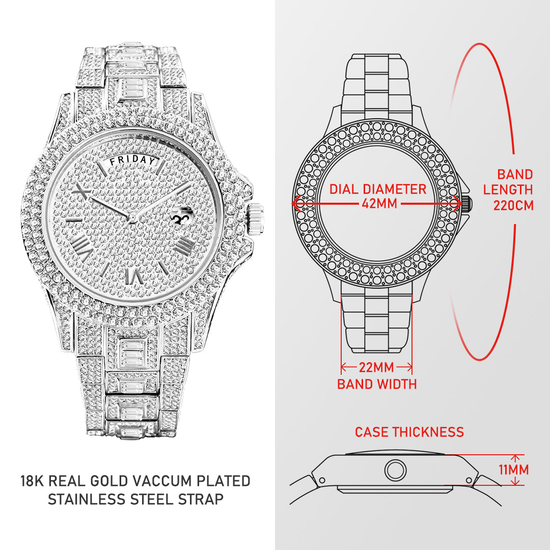 Masculino Diamond Quartz Watches-C.K Jewelry