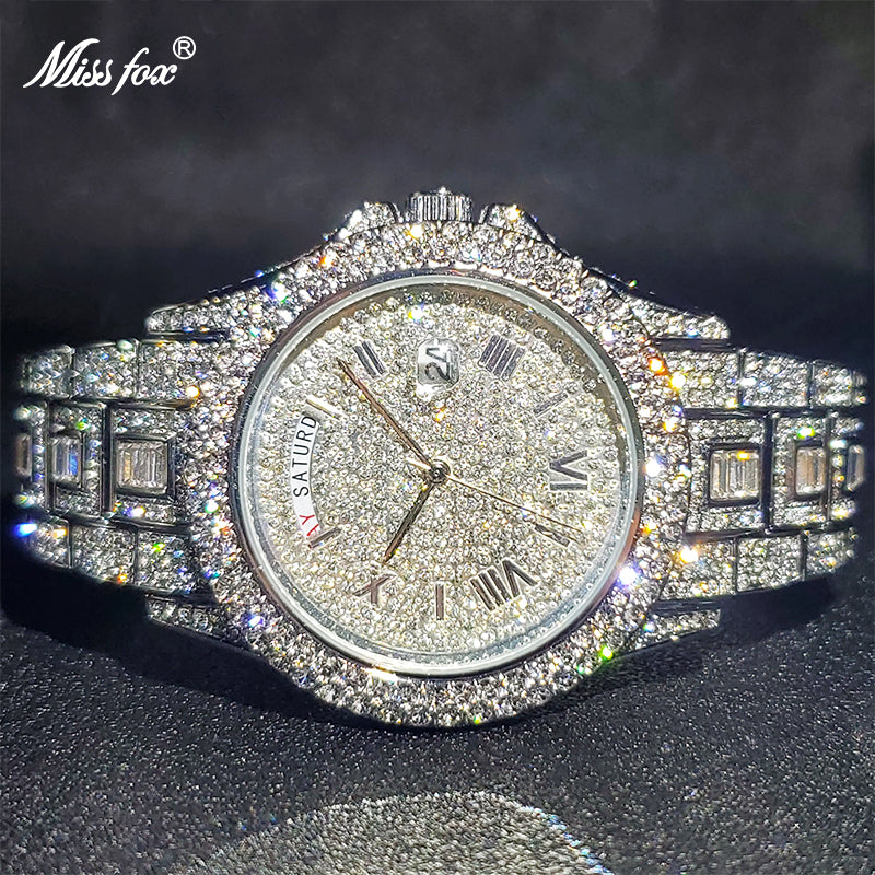 Masculino Diamond Quartz Watches-C.K Jewelry